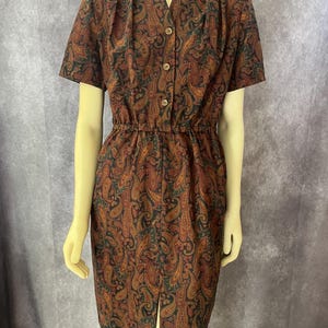 Vintage 1970er Jahre Paisley Kleid