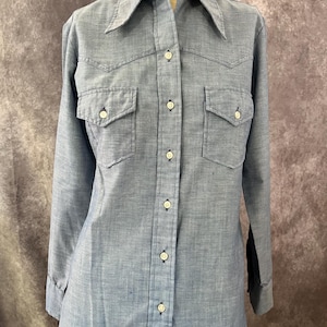 Vintage 1970s Wrangler Button Down Size
