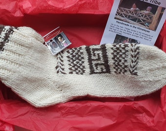 Hand Knitted Wool Socks from the Himalayas