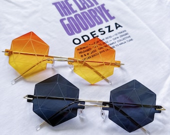 Von Odesza inspirierte Sonnenbrille in Ikosaederform