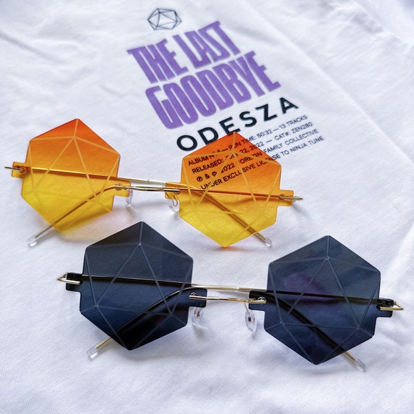Icosahedron Shaped Odesza Inspired Sunglasses