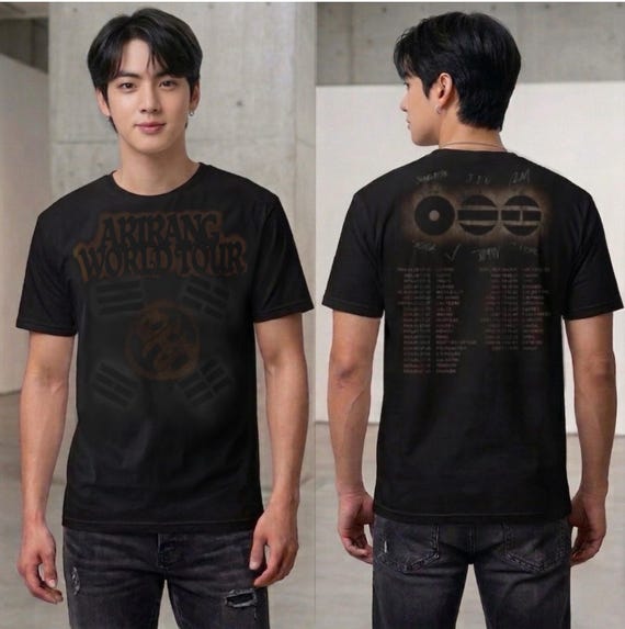 OT7 Bleach Wash Inspired Flag Tour Tee - Retro Double Sided Stadium Route - Premium Comfort Colors Kpop Fan Tribute Shirt