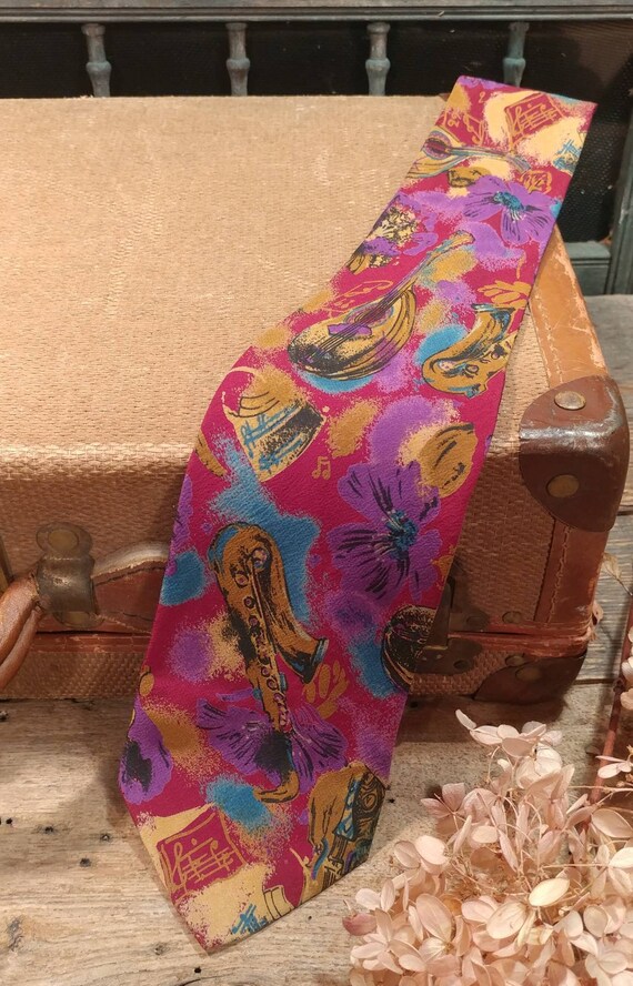 Vintage Windsor Brand 100% Silk Necktie / Musical… - image 7