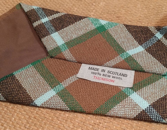 Vintage Scottish Wool Necktie / Medium Width / Cl… - image 5