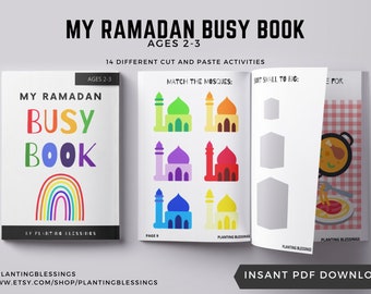 RAMADAN KIDS PRINTABLE Activity Book Ages 2-3 |  13 Activities Eid Ramadan Islam