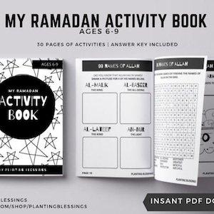 RAMADAN KIDS PRINTABLE Activity Book Ages 6-9 | Activities Eid Ramadan Islam