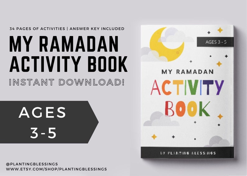 RAMADAN KIDS PRINTABLE Activity Book Ages 3-5 Eid Ramadan Islam image 2