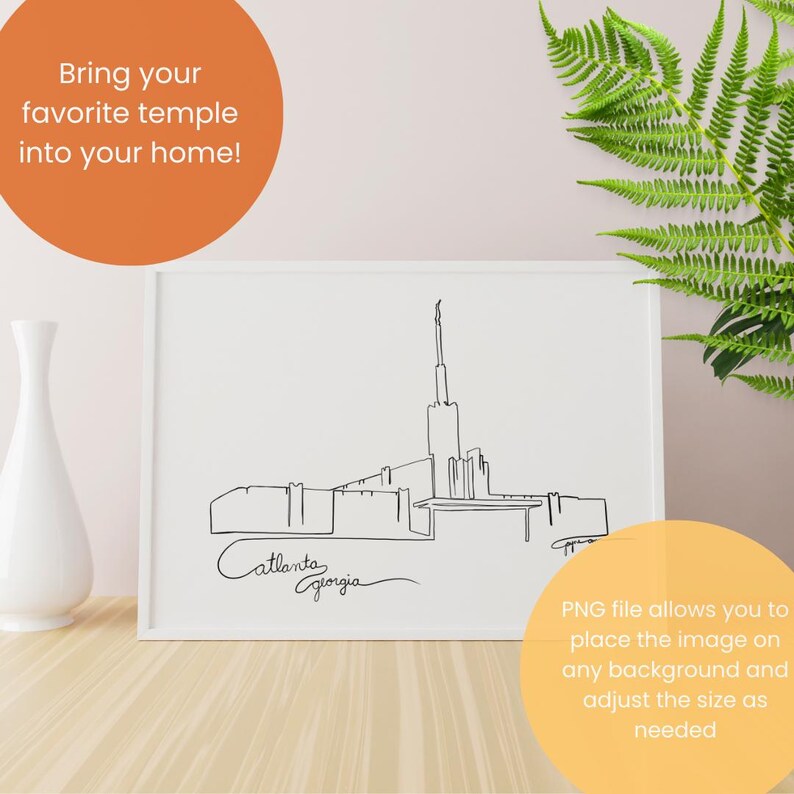 Atlanta, Georgia LDS Temple Printable Clipart | Latter-day Saint Wall ...