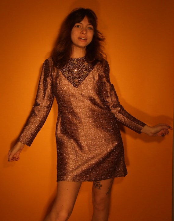 60's space age purple dress