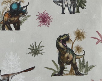 Dinosaur Cotton Fabric Digital Print Home Decor Quilting Crafting