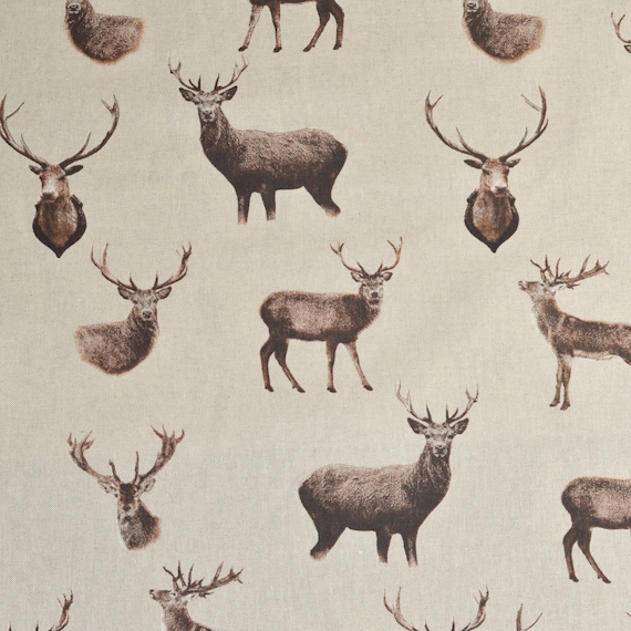 Deers Print Fabric,Upholstery Christmas Design