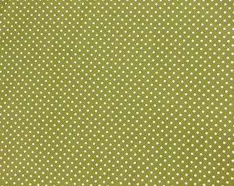 Green Polka Dot Fabric Dressmaking Craft Fabric (Cotten?)