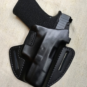 Glock 43x mos leather holster owb