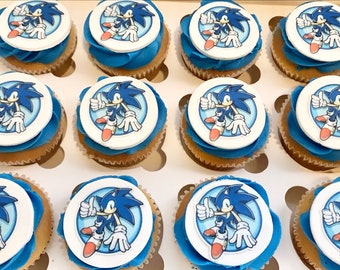 12 Sonic the Hedgehog Cupcake Toppers