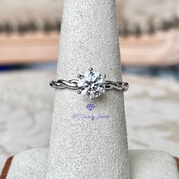 Rope Engagement Ring - Etsy