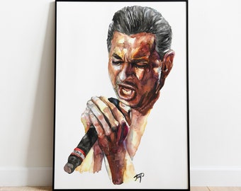 PRINTABLE Depeche Mode Poster, Depeche Mode Digital Print, Dave Gahan, Dave Gahan art, Dave Gahan Poster, Depeche Mode art, Rock poster