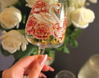 Handbemalte Gläser – Das perfekte Geschenk für jeden Anlass, mit Juwelen besetzte Gläser