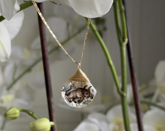 Personalized Zodiac Sign Pendant - Hand Painted Mini Art with Crystals, Custom Order