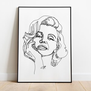 PRINTABLE Marilyn Monroe Poster, Marilyn Monroe Art, Minimalist Monroe ...