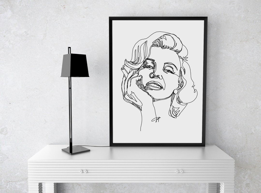 PRINTABLE Marilyn Monroe Poster, Marilyn Monroe Art, Minimalist Monroe ...