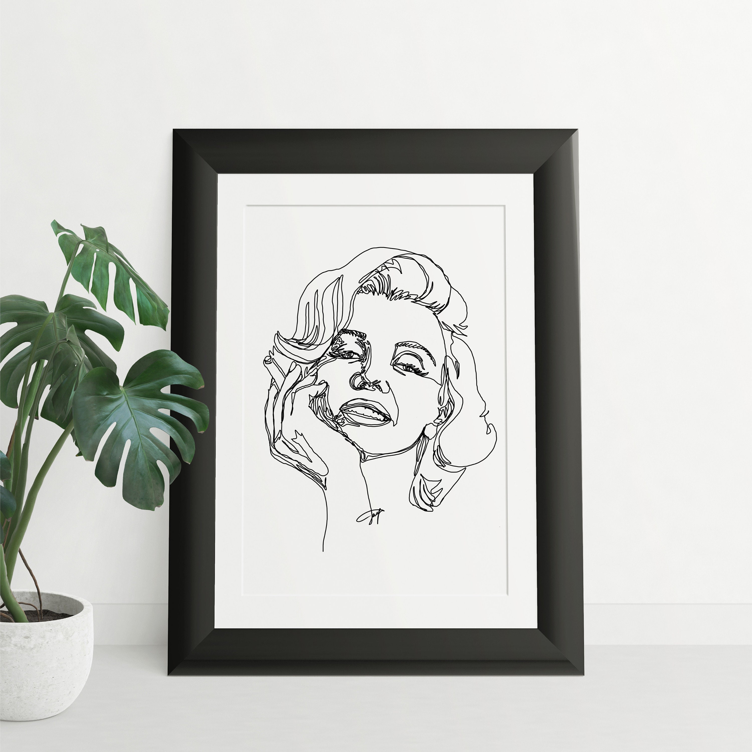 PRINTABLE Marilyn Monroe Poster, Marilyn Monroe Art, Minimalist Monroe ...