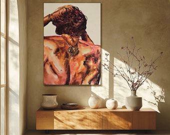 Apollo original painting, neutral colors painting, beige painting, abstract painting, male body painting, original art, neutral art