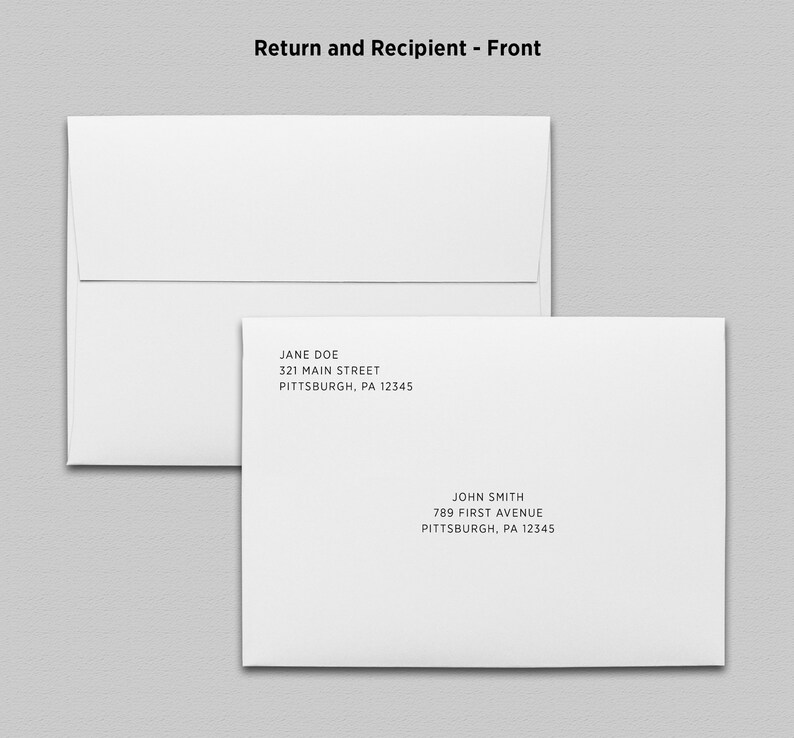 PRINTING for A7 Envelopes fits 5x7 Cards Etsy