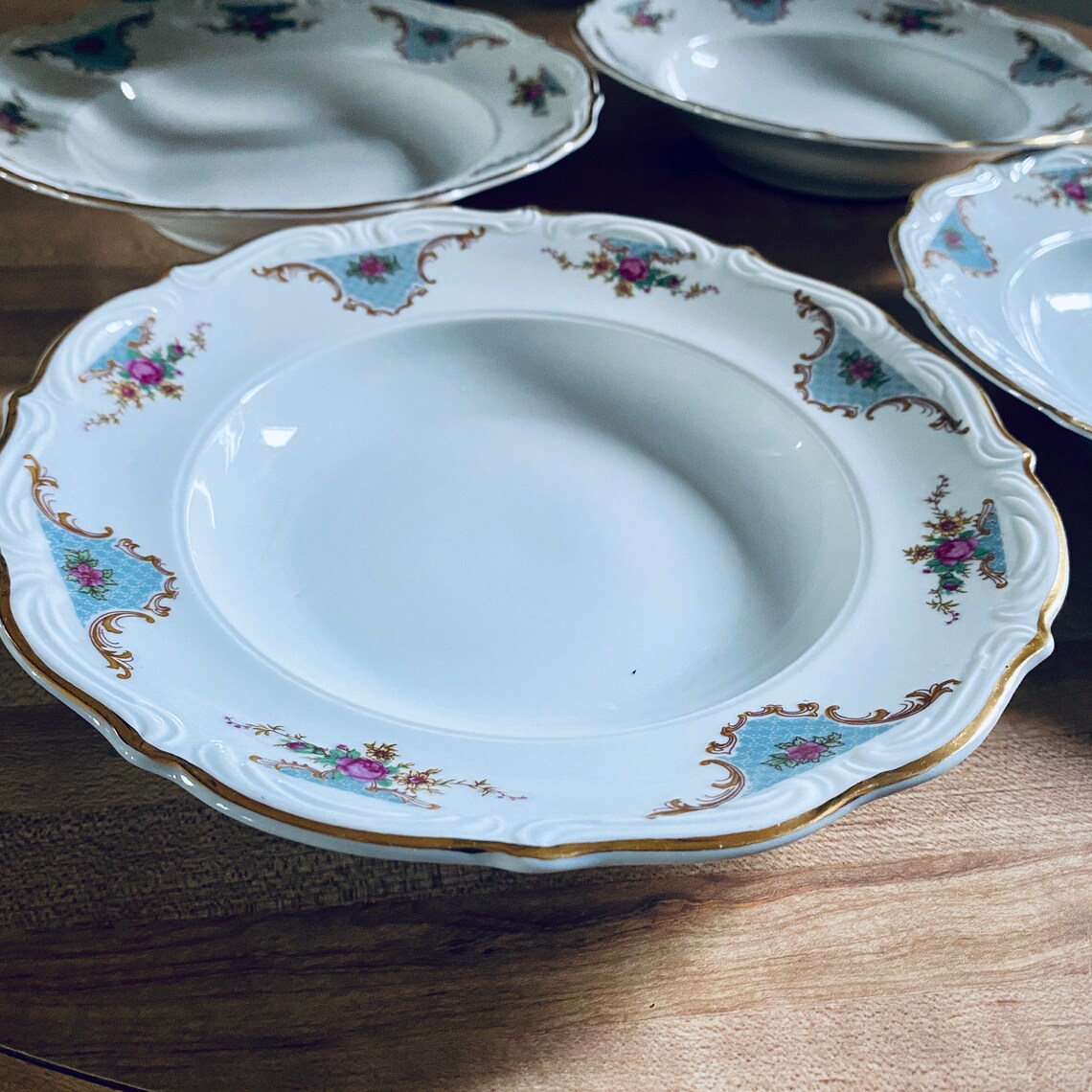 Vintage Walbrzych China Poland Soup Bowls Set of 2 Etsy