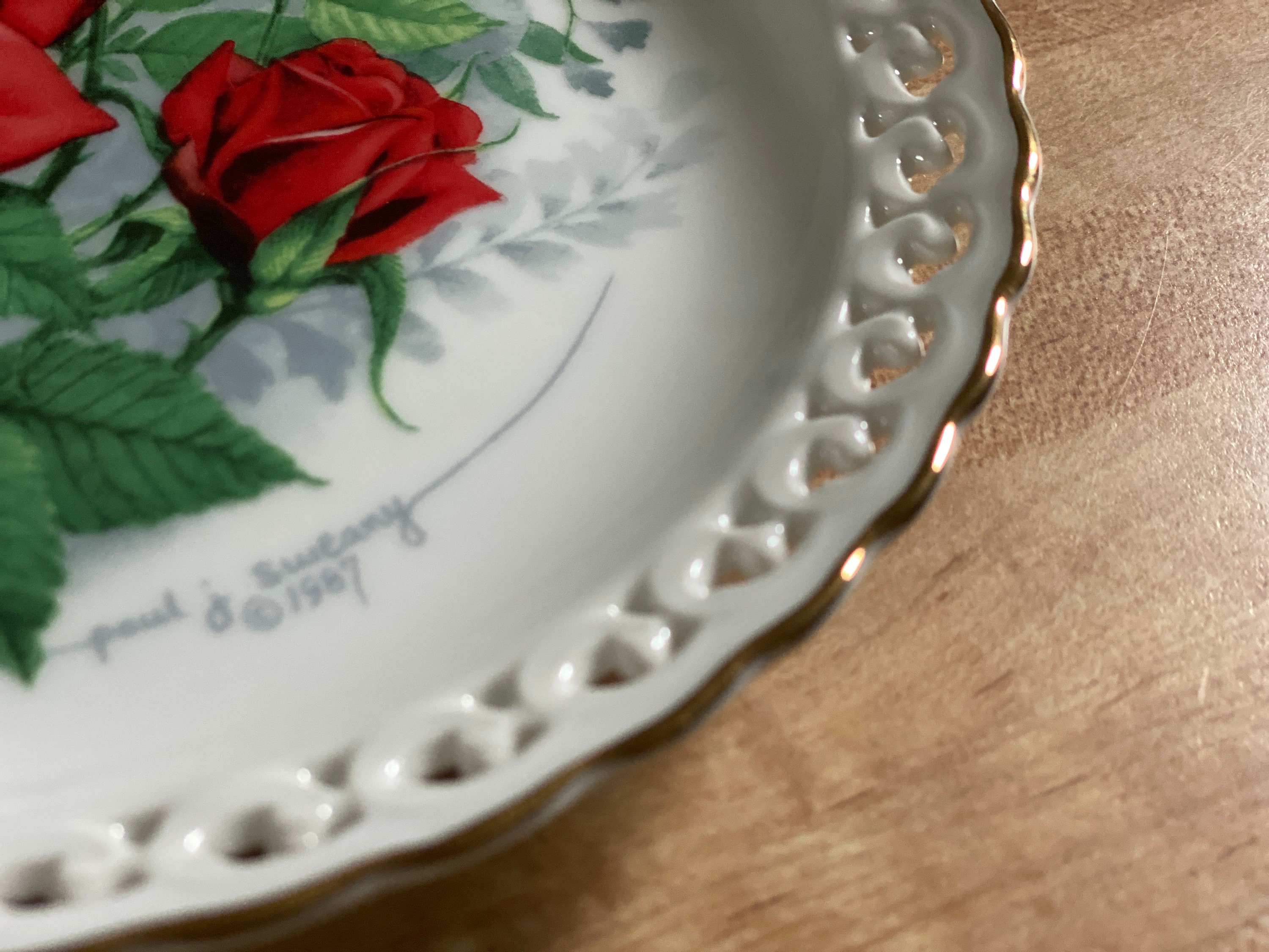 1988 American Spirit Collectors Plate / Rose Of The Year por Etsy