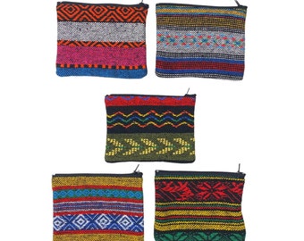 Retro Woven Assorted Boho Colorful Handmade Coin Purse - Thailand