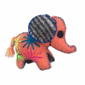 Repurposed Wool Kids Room Whimsical Boho Decor Elephant | Mexico