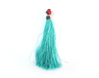 Silk Thread Tassel With Decoration Zipper Pull - Thailand