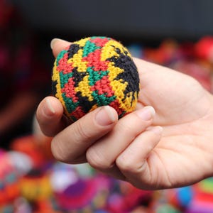 Crochet Multicolor Hacky Sack Stress Ball | Bocce Ball - Guatemala-Accessories-Juana (GU)-Lumily MZ Fair Trade Nena & Co Hiptipico Novica Lucia's World emporium