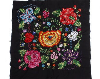 Fairly Traded Boho Embroidered Vintage Hmong Lao Textile Fabric - Thailand