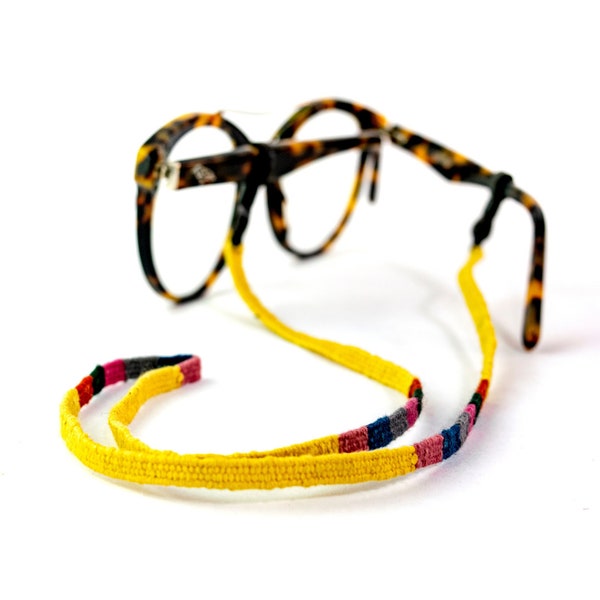 Eyeglass Strap Bohemian Soft String Woven Colorful  / Glasses Boho Holders - Guatemala