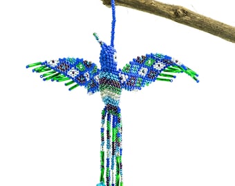 Hummingbird Seed Bead Boho Ethically Made Ornament