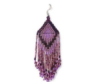 Handmade Colorful Seed Bead Earrings - Guatemala