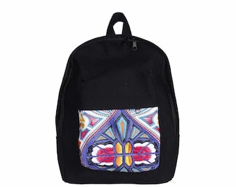 Geometric Embroidered Boho Handmade Backpack Unisex - Thailand