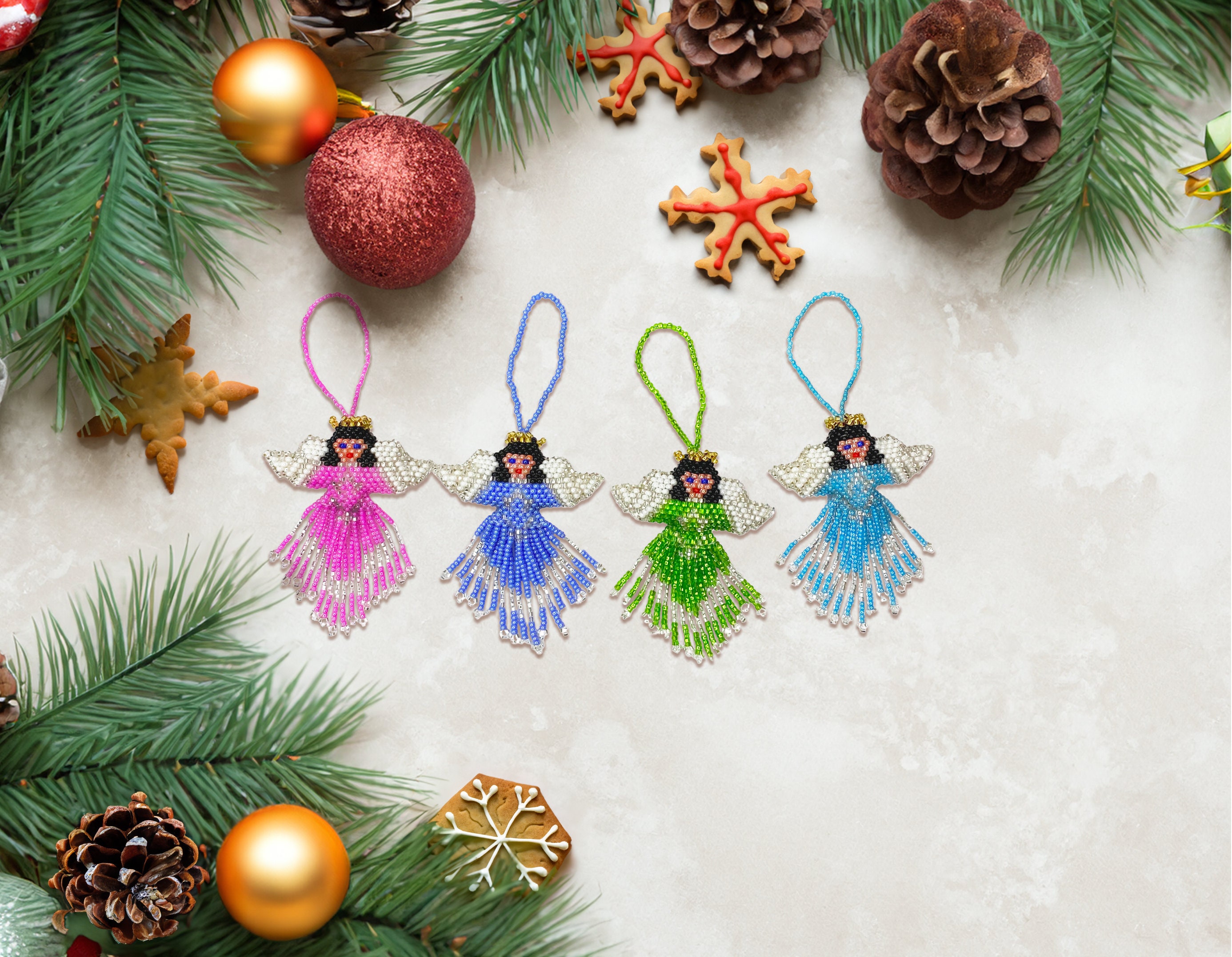 Angel Seed Bead Ornament Angel Seed Bead Ornament