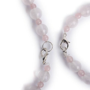 Magnifique ensemble collier et bracelet en perles de pierre faites à la main Thaïlande image 4