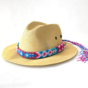 Colorful Woven Friendship Adjustable Hat Band Macrame - Mexico