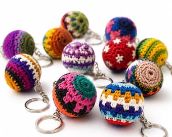Porte-clés en crochet en tricot Mini sac à main fait main - Guatemala
