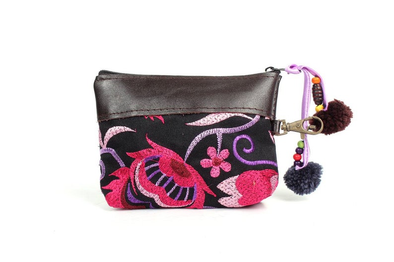 floral coin purse