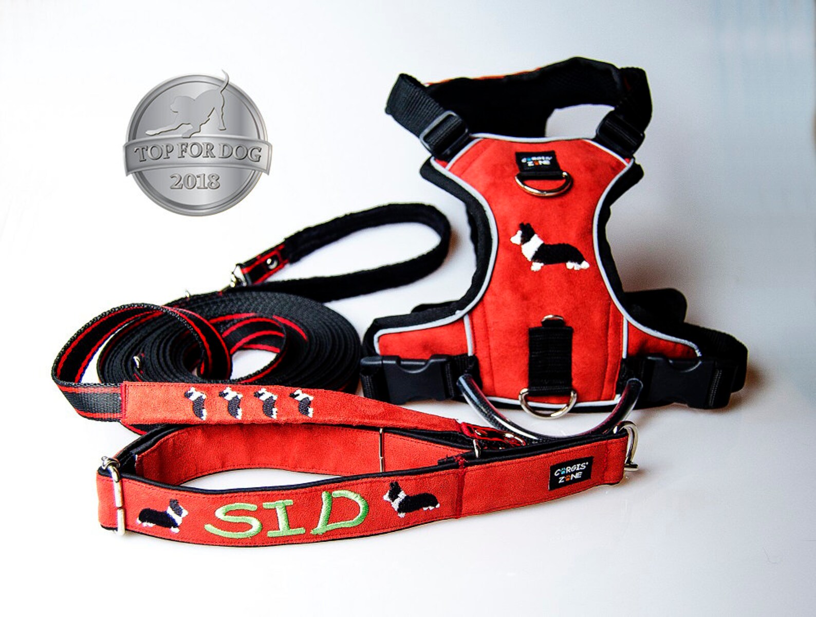 Dog Harness Wide Chest Size M f.ex. With Embroidery Etsy