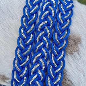 Rênes De Barrel En Paracorde ALW Equine – 7 Pieds – Bordeaux Et Argent – Neuves