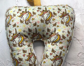Unicorn Tooth Fairy Pillow: Hand-Crafted Minky Fleece Pocket
