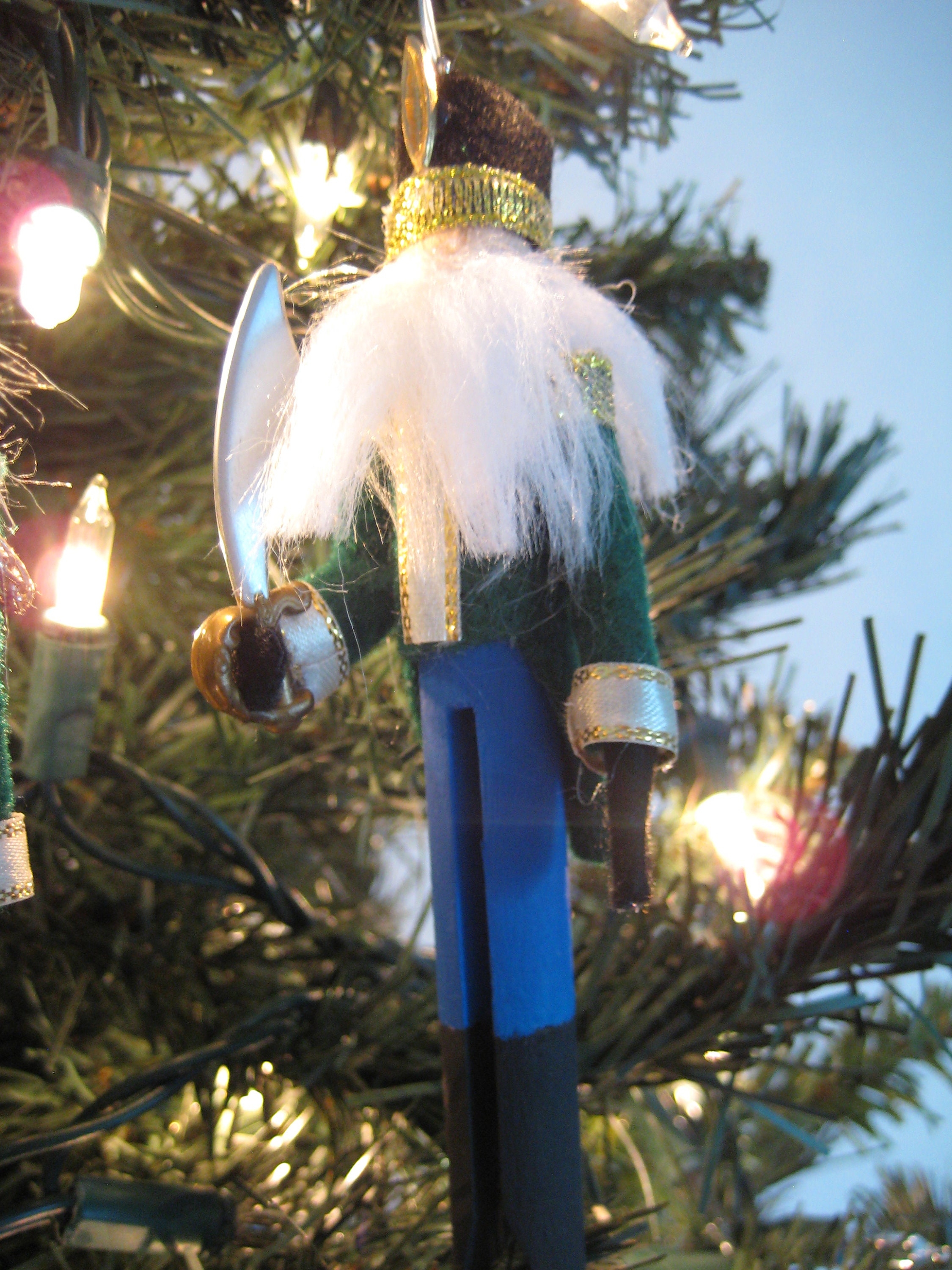 Set of 2 Clothespin Nutcracker Ornaments Clothespeg Etsy UK