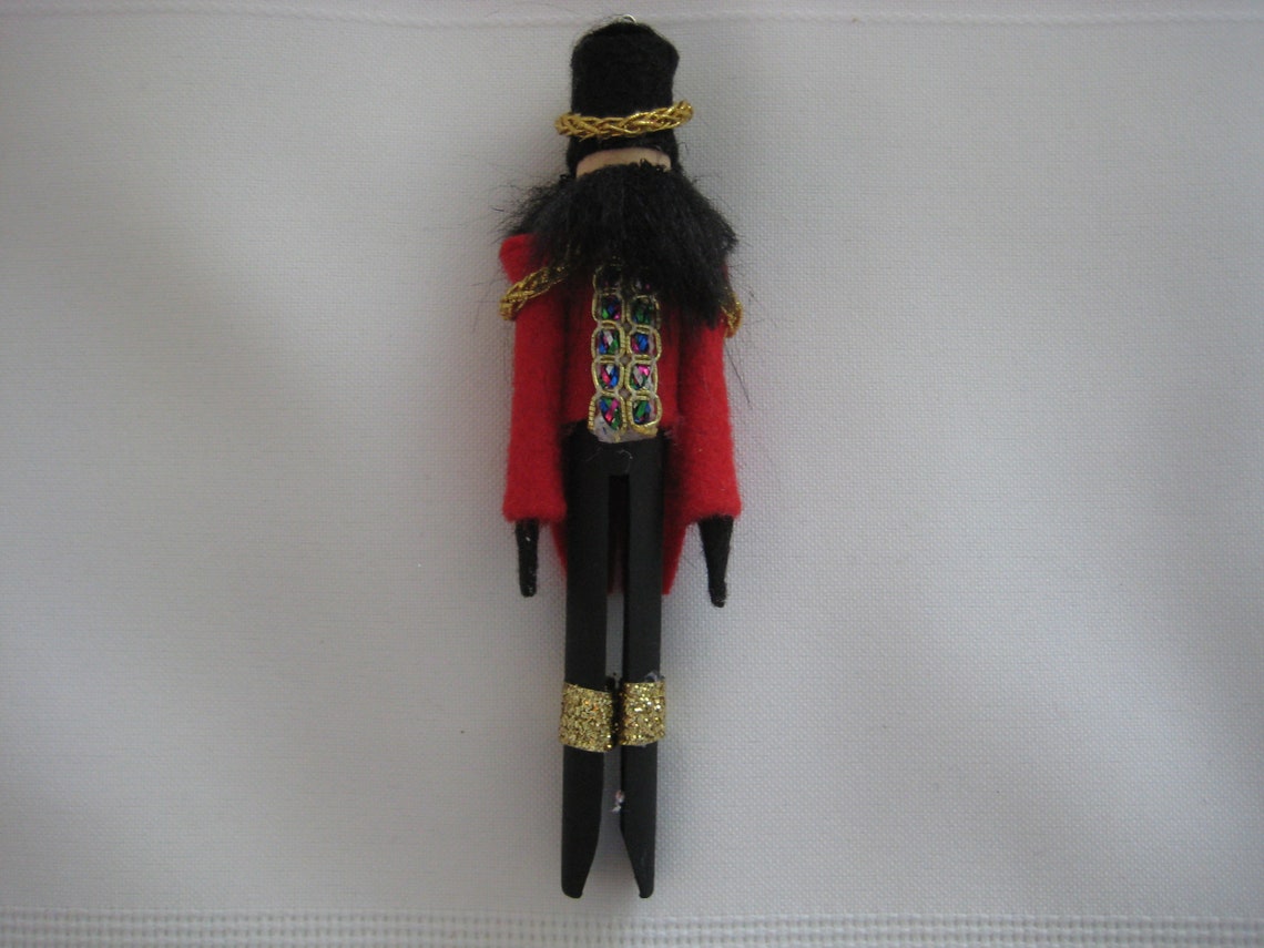 Clothespin Nutcracker Ornaments Clothespeg Ornaments Wooden Etsy