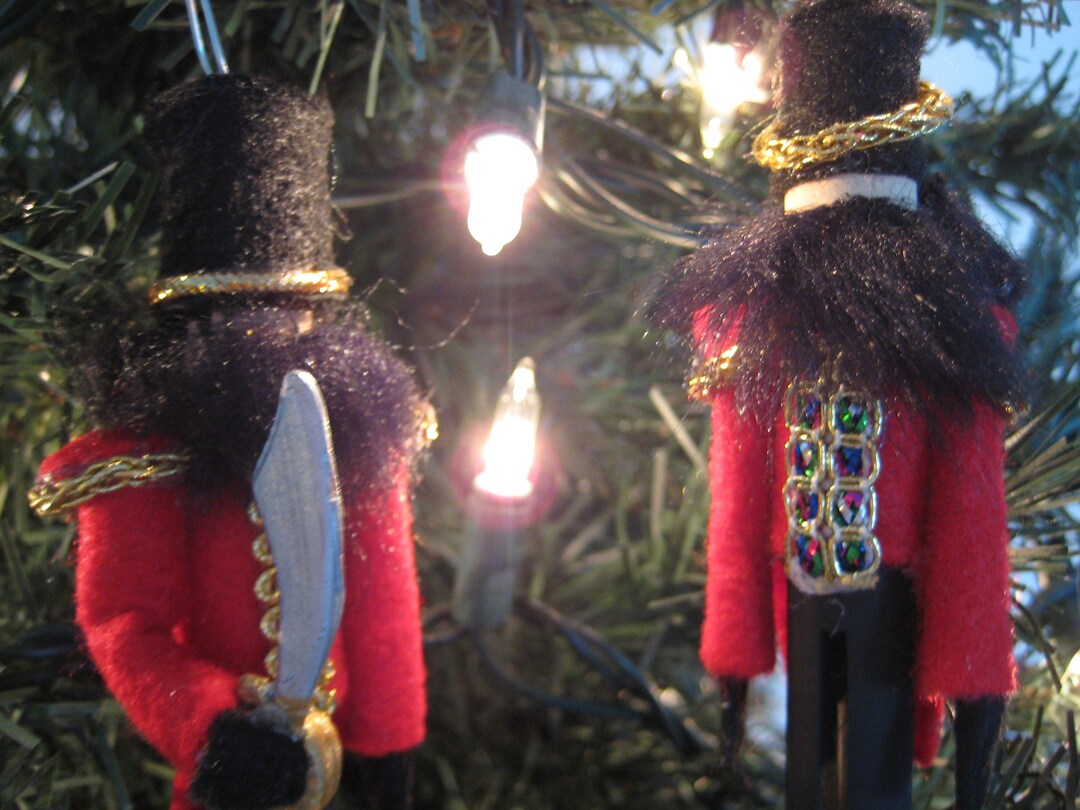 Clothespin Nutcracker Ornaments, Clothespeg Ornaments, Wooden Peg