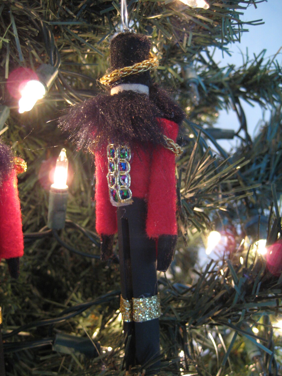 Clothespin Nutcracker Ornaments Clothespeg Ornaments Wooden Etsy
